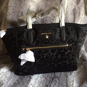 Michael Kors Black Animal Print Bag
